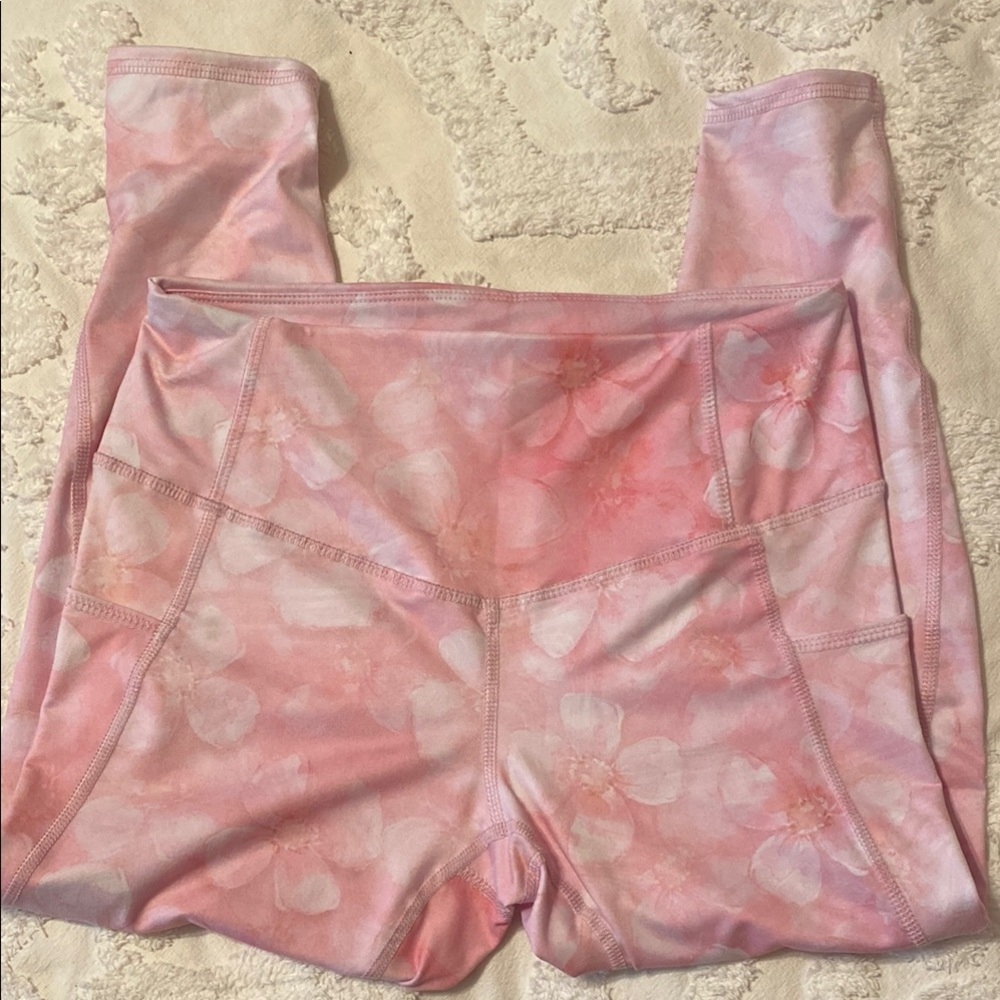 Evolution and Creation Pink Floral Leggings